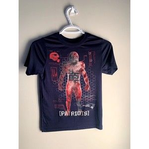 Boys patriots T-shirt, NFL apparel, size m- 10/12, navy and red